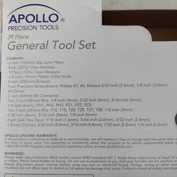 NWOT Apollo Precision Compact Tool Kit - Picture 2 of 10